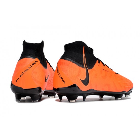 Nike Phantom Luna Elite NU FG Black Orange High Football Boots & Shoes