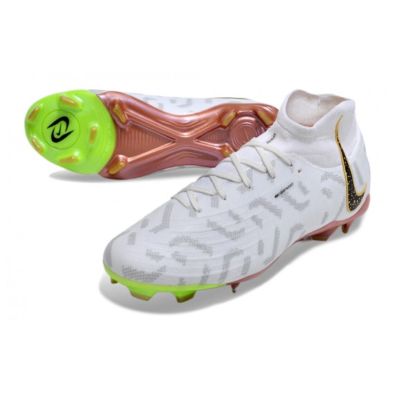 Nike Phantom Luna Elite NU FG Brown White Black High Football Boots & Shoes