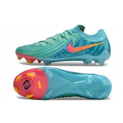 Nike Phantom Luna Elite NU FG Green Ltblue Pink Low Football Boots & Shoes