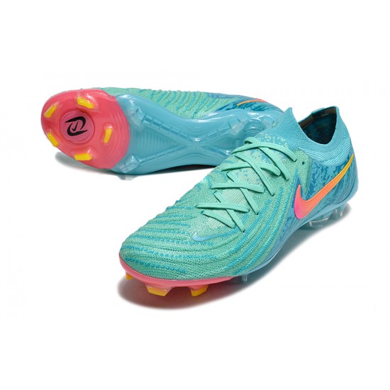 Nike Phantom Luna Elite NU FG Green Ltblue Pink Low Football Boots & Shoes