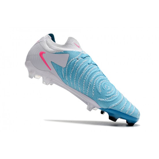 Nike Phantom Luna Elite NU FG Grey Ltblue Pink Low Football Boots & Shoes