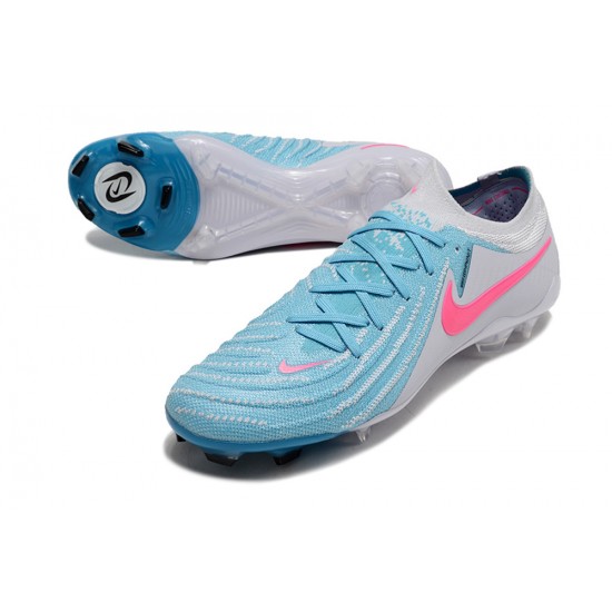 Nike Phantom Luna Elite NU FG Grey Ltblue Pink Low Football Boots & Shoes