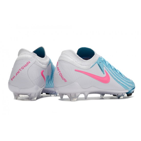 Nike Phantom Luna Elite NU FG Grey Ltblue Pink Low Football Boots & Shoes