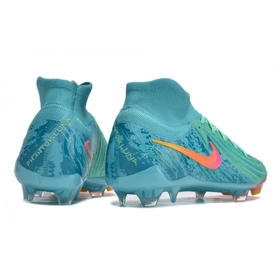 Nike Phantom Luna Elite NU FG Ltblue Peach High Football Boots & Shoes