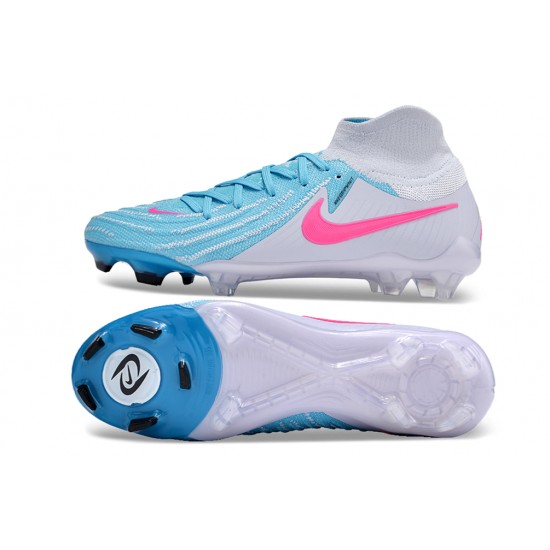 Nike Phantom Luna Elite NU FG Ltblue Pink Grey High Football Boots & Shoes