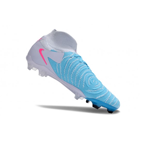 Nike Phantom Luna Elite NU FG Ltblue Pink Grey High Football Boots & Shoes