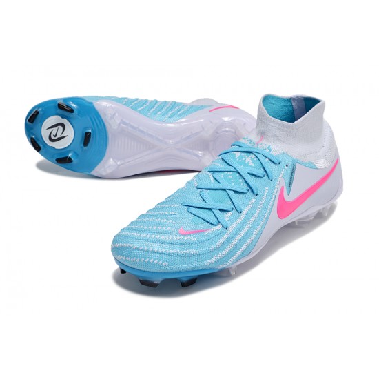 Nike Phantom Luna Elite NU FG Ltblue Pink Grey High Football Boots & Shoes