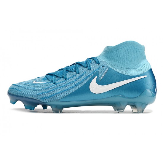 Nike Phantom Luna Elite NU FG Ltblue White High Football Boots & Shoes