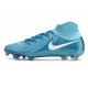 Nike Phantom Luna Elite NU FG Ltblue White High Football Boots & Shoes