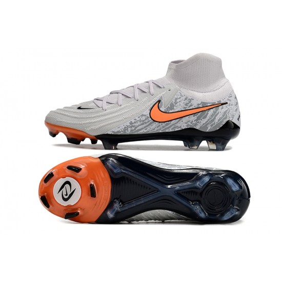 Nike Phantom Luna Elite NU FG Orange Grey Black High Football Boots & Shoes