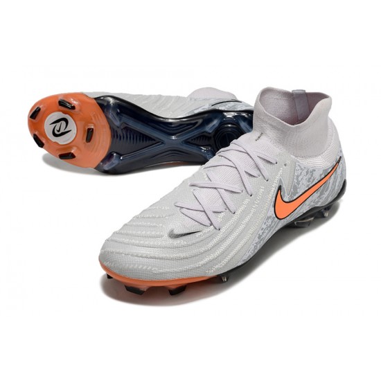 Nike Phantom Luna Elite NU FG Orange Grey Black High Football Boots & Shoes