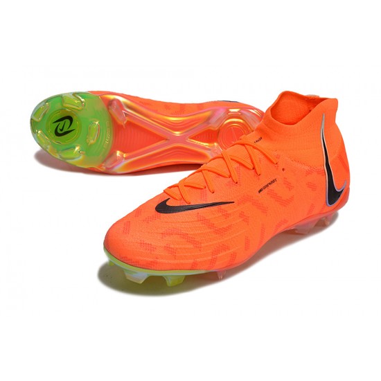 Nike Phantom Luna Elite NU FG Orange Black Green High Football Boots & Shoes