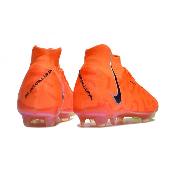 Nike Phantom Luna Elite NU FG Orange Black Green High Football Boots & Shoes