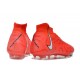 Nike Phantom Luna Elite NU FG Red Black White High Football Boots & Shoes