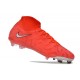 Nike Phantom Luna Elite NU FG Red Black White High Football Boots & Shoes