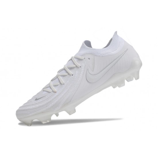 Nike Phantom Luna Elite NU FG White Beige Low Football Boots & Shoes