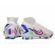 Nike Phantom Luna Elite NU FG White Blue Pink High Football Boots & Shoes