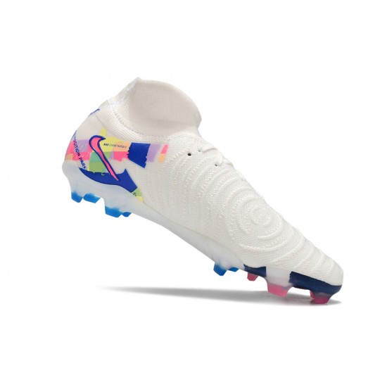 Nike Phantom Luna Elite NU FG White Blue Pink High Football Boots & Shoes