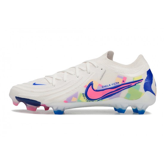 Nike Phantom Luna Elite NU FG White Blue Pink Low Football Boots & Shoes