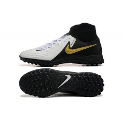 Nike Phantom Luna Elite TF High Top Black White Gold Football Boots & Shoes 