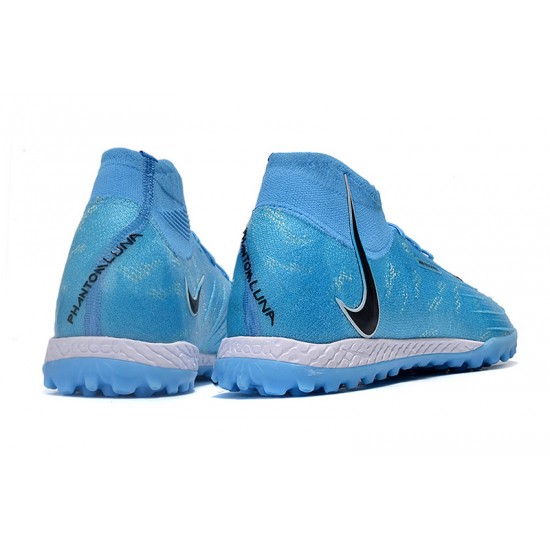 Nike Phantom Luna Elite TF High Top Blue Football Boots & Shoes