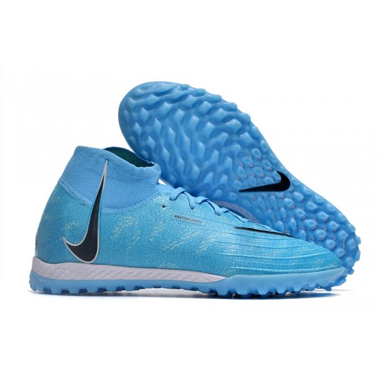 Nike Phantom Luna Elite TF High Top Blue Football Boots & Shoes