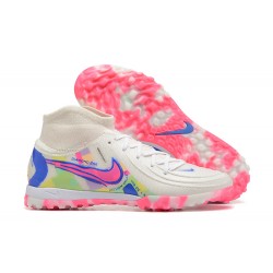 Nike Phantom Luna Elite TF High Top Pink White Blue Football Boots & Shoes 