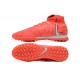 Nike Phantom Luna Elite TF High Top Red Grey Football Boots & Shoes