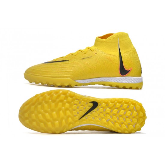 Nike Phantom Luna Elite TF High Top Yellow Football Boots & Shoes