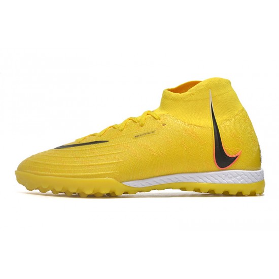 Nike Phantom Luna Elite TF High Top Yellow Football Boots & Shoes