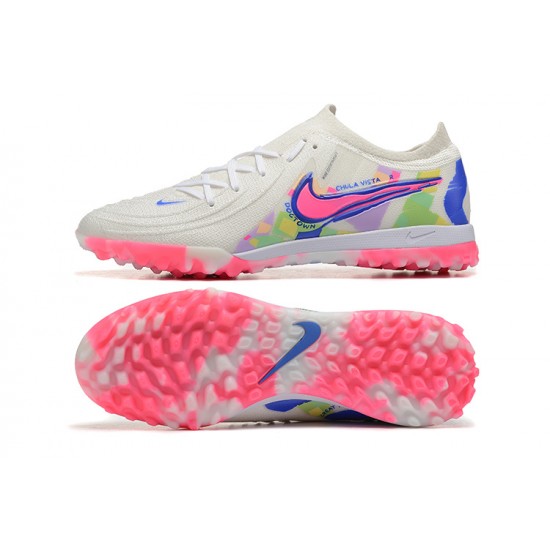 Nike Phantom Luna Elite TF Low Pink White Blue Football Boots & Shoes