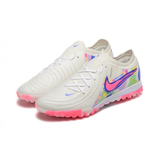 Nike Phantom Luna Elite TF Low Pink White Blue Football Boots & Shoes