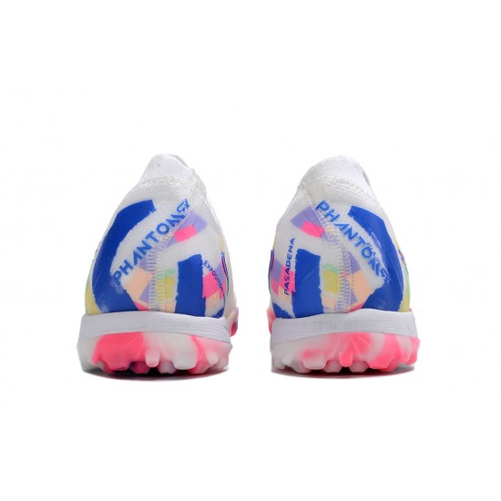 Nike Phantom Luna Elite TF Low Football Boots & Shoes White Blue Pink