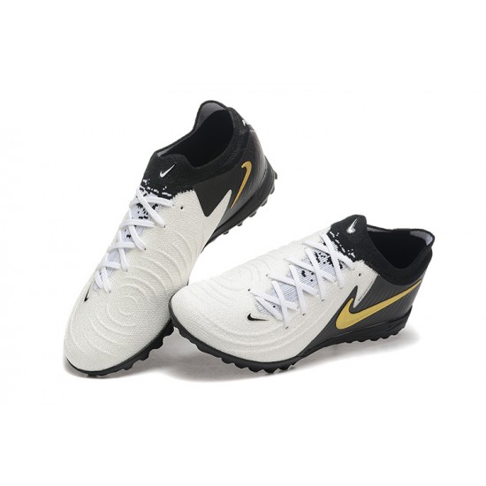 Nike Phantom Luna Elite TF Low White Black Gold Football Boots & Shoes