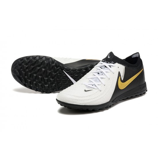 Nike Phantom Luna Elite TF Low White Black Gold Football Boots & Shoes