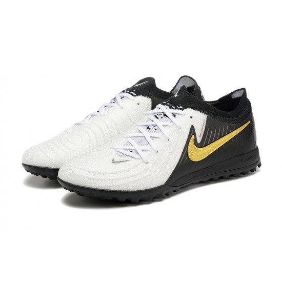 Nike Phantom Luna Elite TF Low White Black Gold Football Boots & Shoes