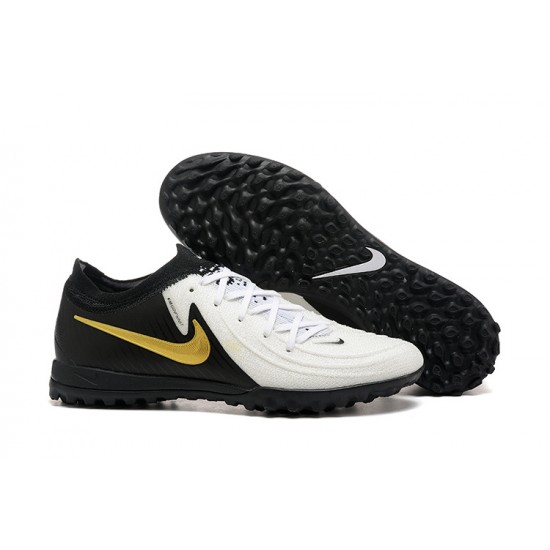 Nike Phantom Luna Elite TF Low White Black Gold Football Boots & Shoes