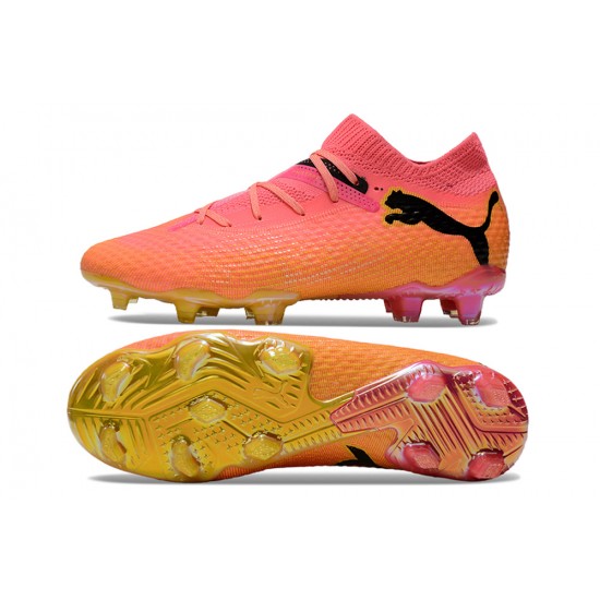 Puma Future Firm Ground Men Yellow Pink Football Shoes