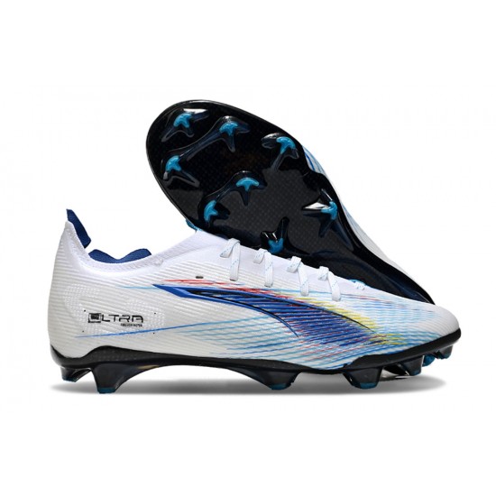 Puma Ultra Ultimate Firm Ground Men White Blue Football Shoes