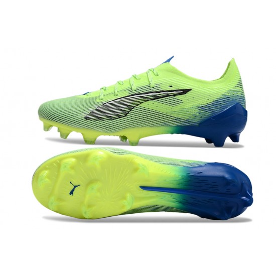 Puma Ultra Ultimate Firm Ground Men Yellow Blue Football Shoes