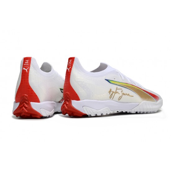 Puma Ultra Ultimate Turf Men White Gold Football Shoes