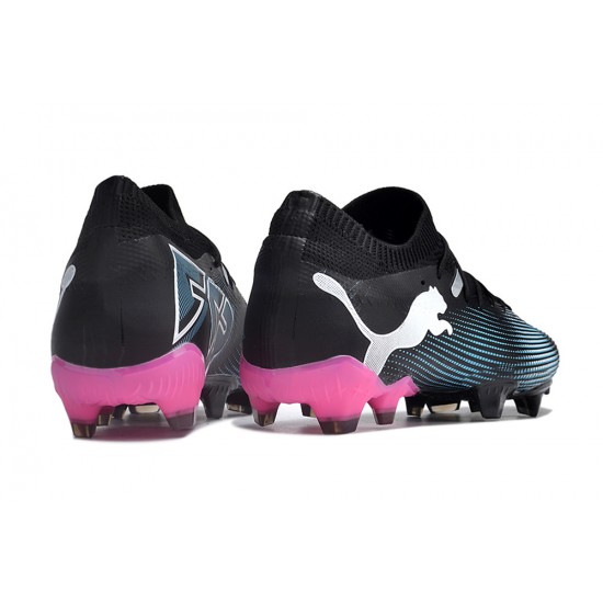 Puma Future 7 Ultimate FG-AG Black Pink White Low Football Boots & Shoes