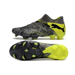 Puma Future 7 Ultimate FG-AG Black Yellow Green Low Football Boots & Shoes