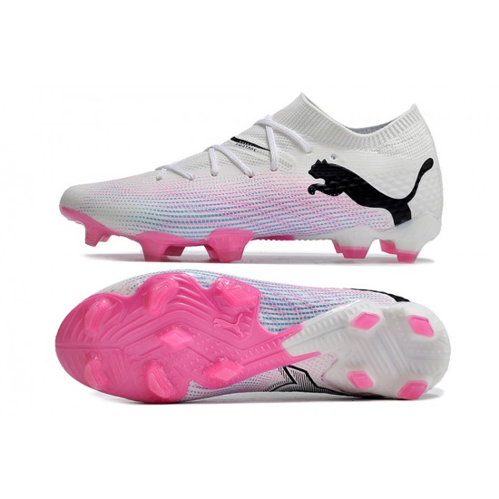 Puma Future 7 Ultimate FG-AG Pink White Black Low Football Boots & Shoes