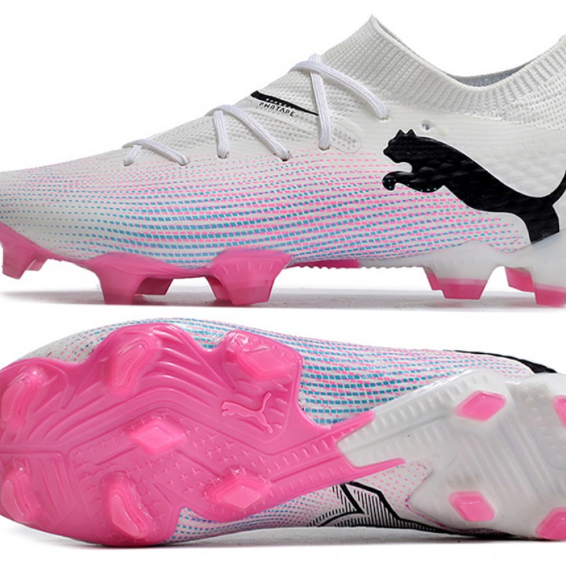 Puma Future 7 Ultimate FG-AG Pink White Black Low Football Boots & Shoes