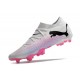 Puma Future 7 Ultimate FG-AG Pink White Black Low Football Boots & Shoes