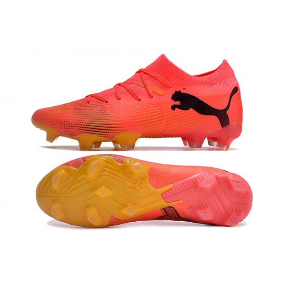 Puma Future 7 Ultimate FG-AG Red Black Low Football Boots & Shoes