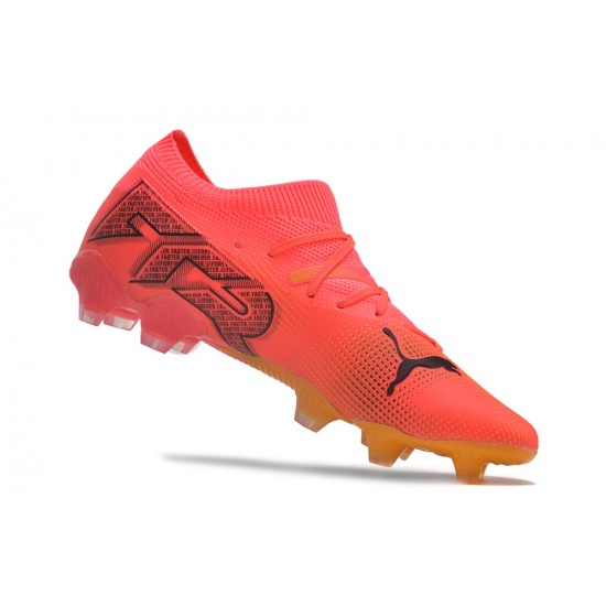 Puma Future 7 Ultimate FG-AG Red Black Low Football Boots & Shoes