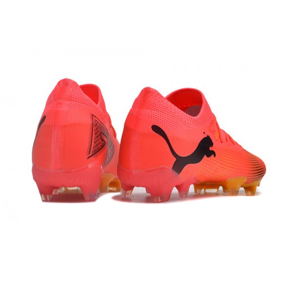 Puma Future 7 Ultimate FG-AG Red Black Low Football Boots & Shoes