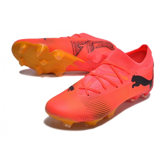 Puma Future 7 Ultimate FG-AG Red Black Low Football Boots & Shoes